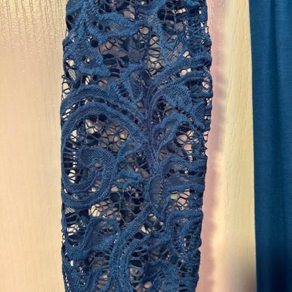 Zattcas blue long sleeve lace Maxi dress- Size S - Picture 4 of 5